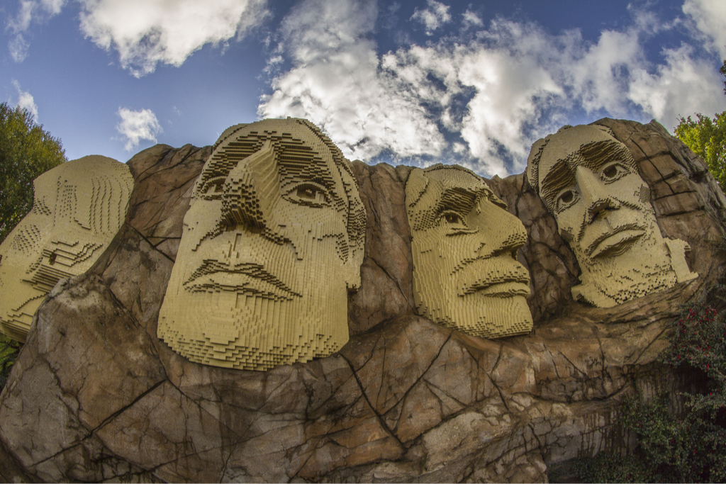 Mount Rushmore Legos