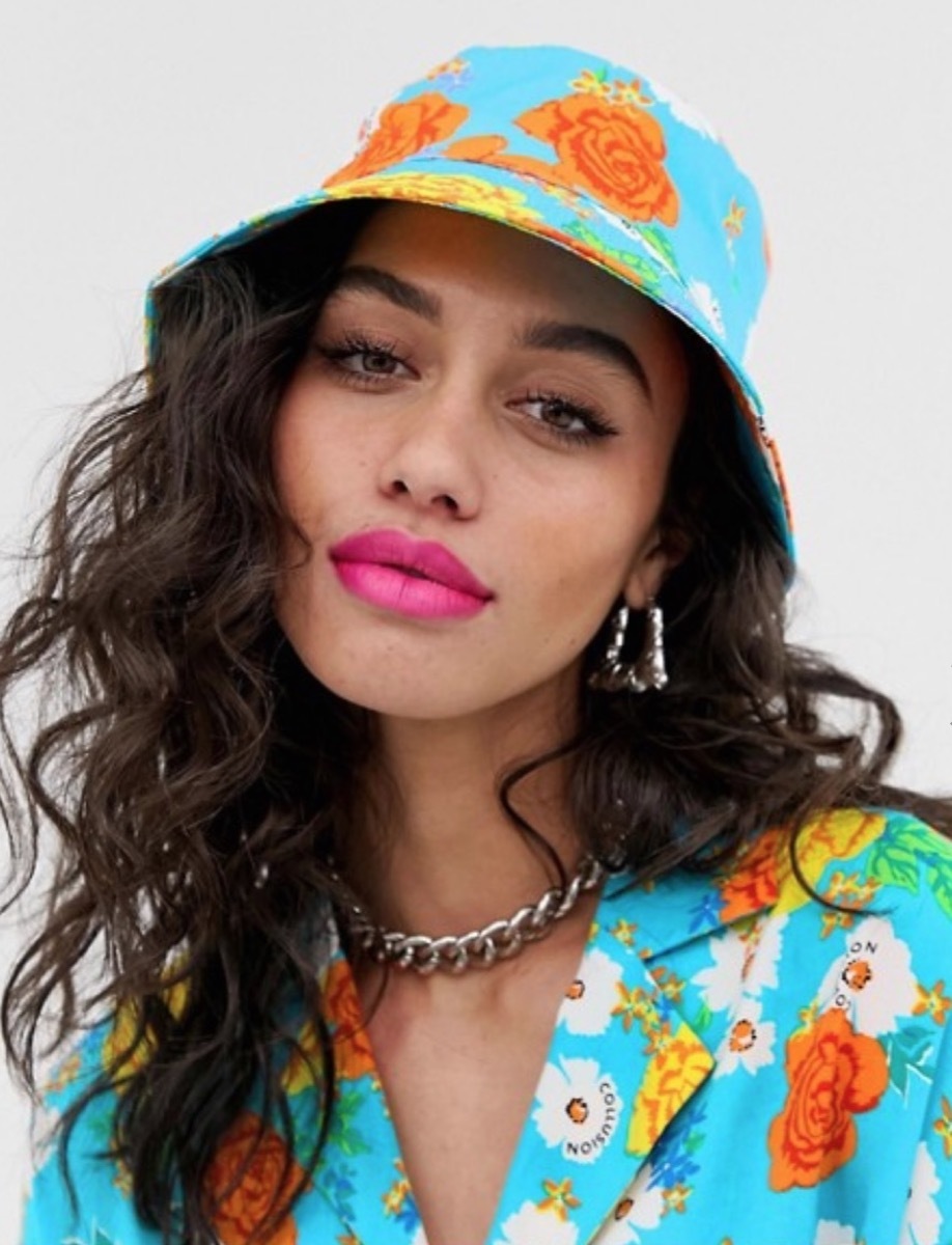 floral bucket hat, cheap summer hats