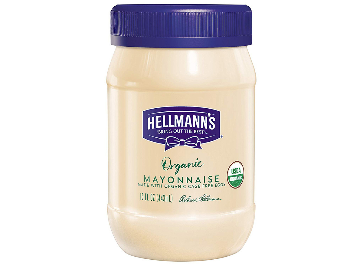 hellmanns organic mayonnaise in jar