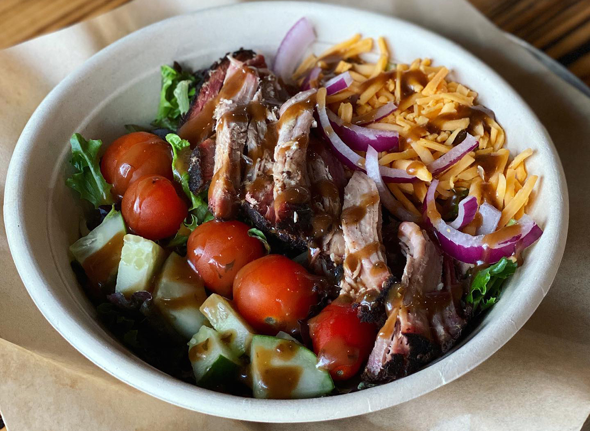 barbecue salad with cucumbers and tomatoes