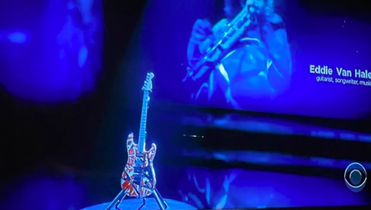 Wolf Van Halen's picture of Eddie Van Halen's Grammy's tribute