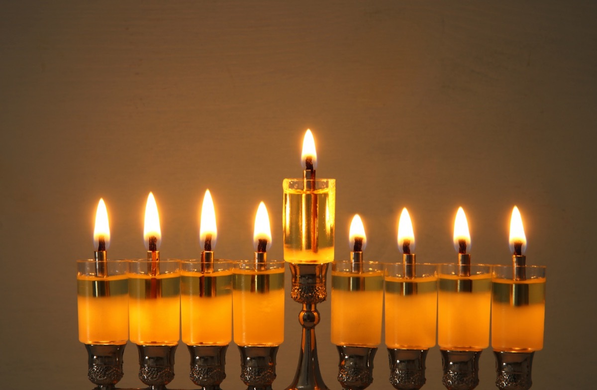 lit oil menorah