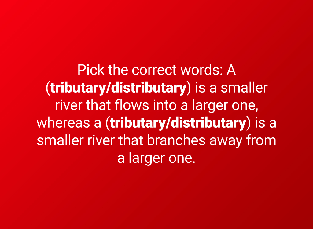 tributary question