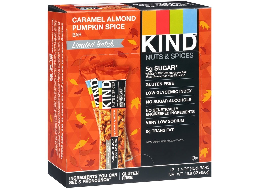 kind caramel almond pumpkin bars