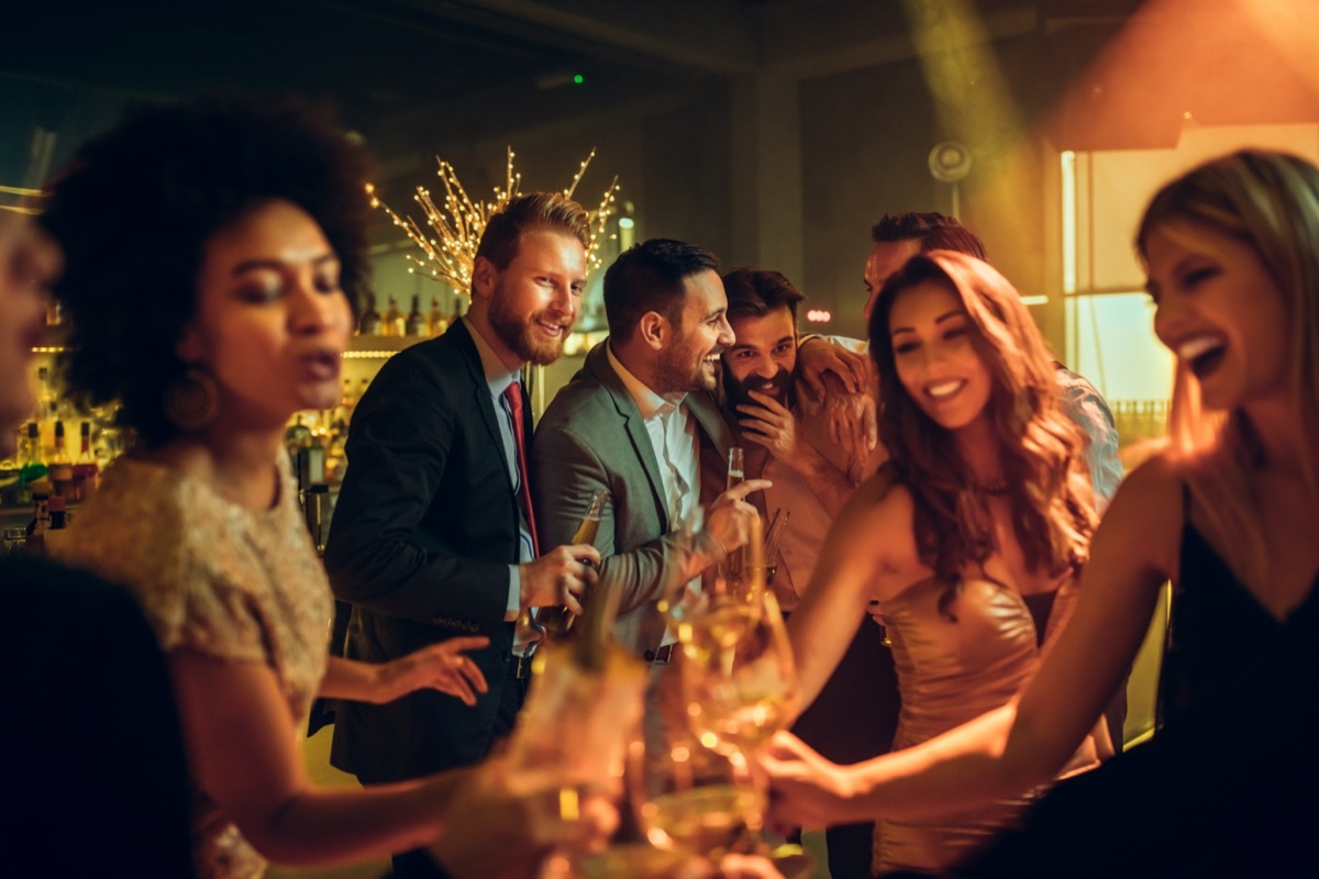 Group of people in a bar.