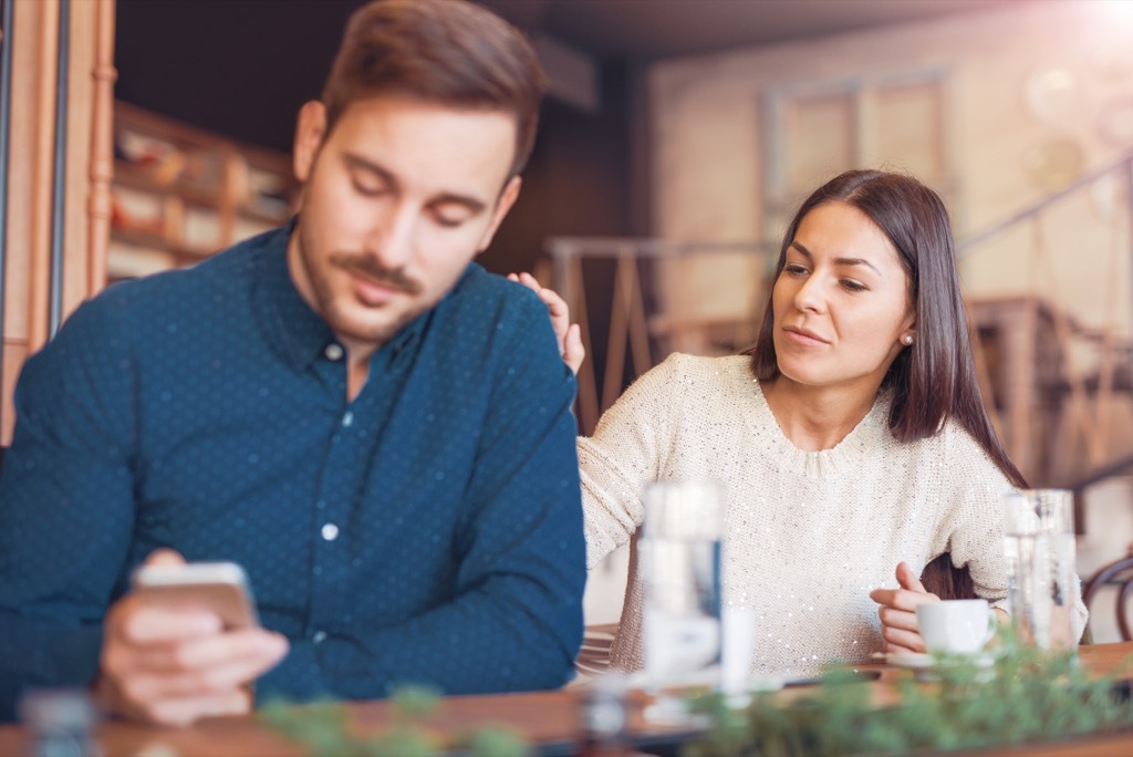 woman jealous of husband