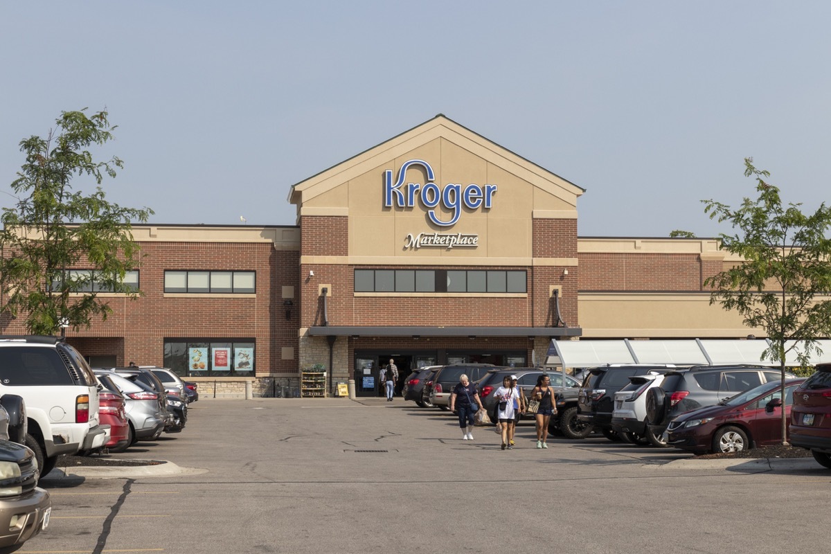 Cincinnati - Circa July 2021: Kroger Supermarket. Kroger is the fourth largest American-owned private employer in the United States.