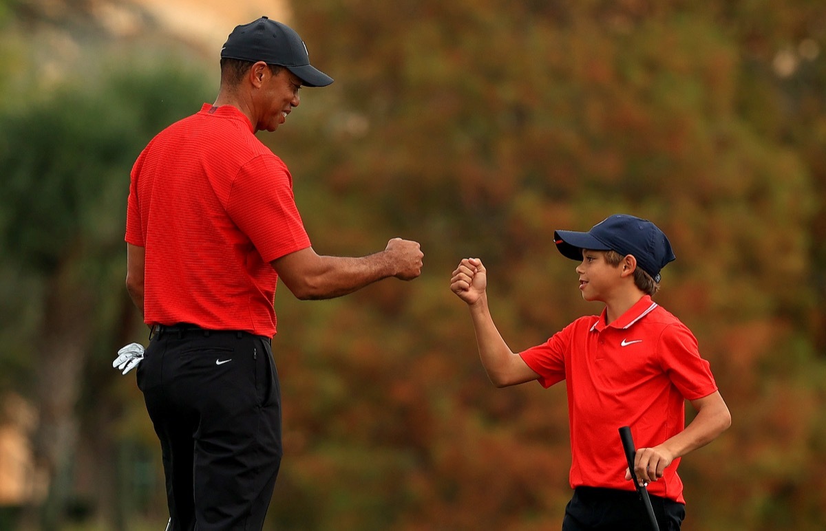 Tiger Woods and Charlie Woods PNC Championship