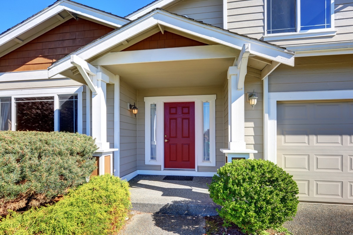 front door on the home, fall home upgrades