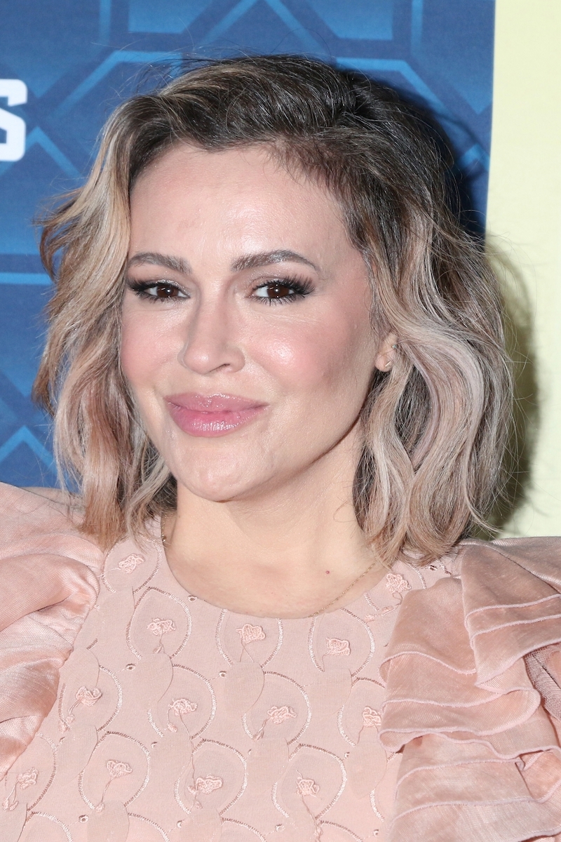 Alyssa Milano at the MLBPA x Fanatics Players Party in July 2022