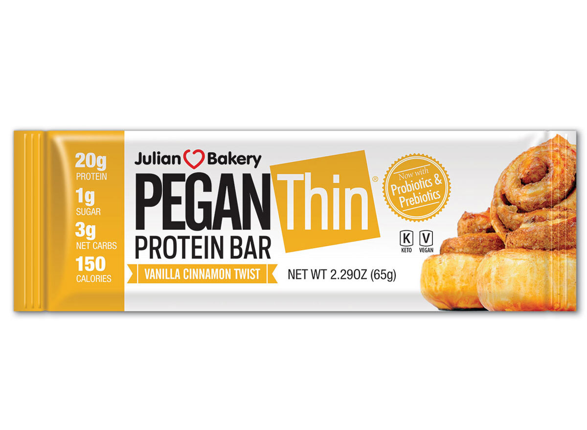 pagan thin cinnamon vanilla plant based protein bar