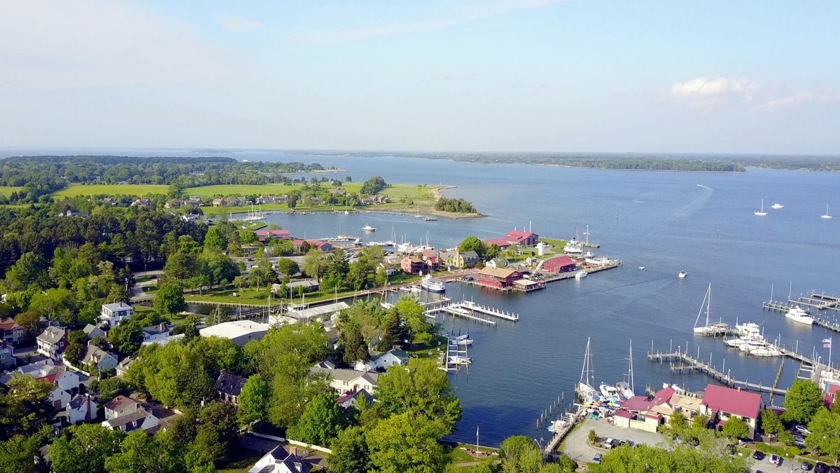 aerial view st michaels maryland