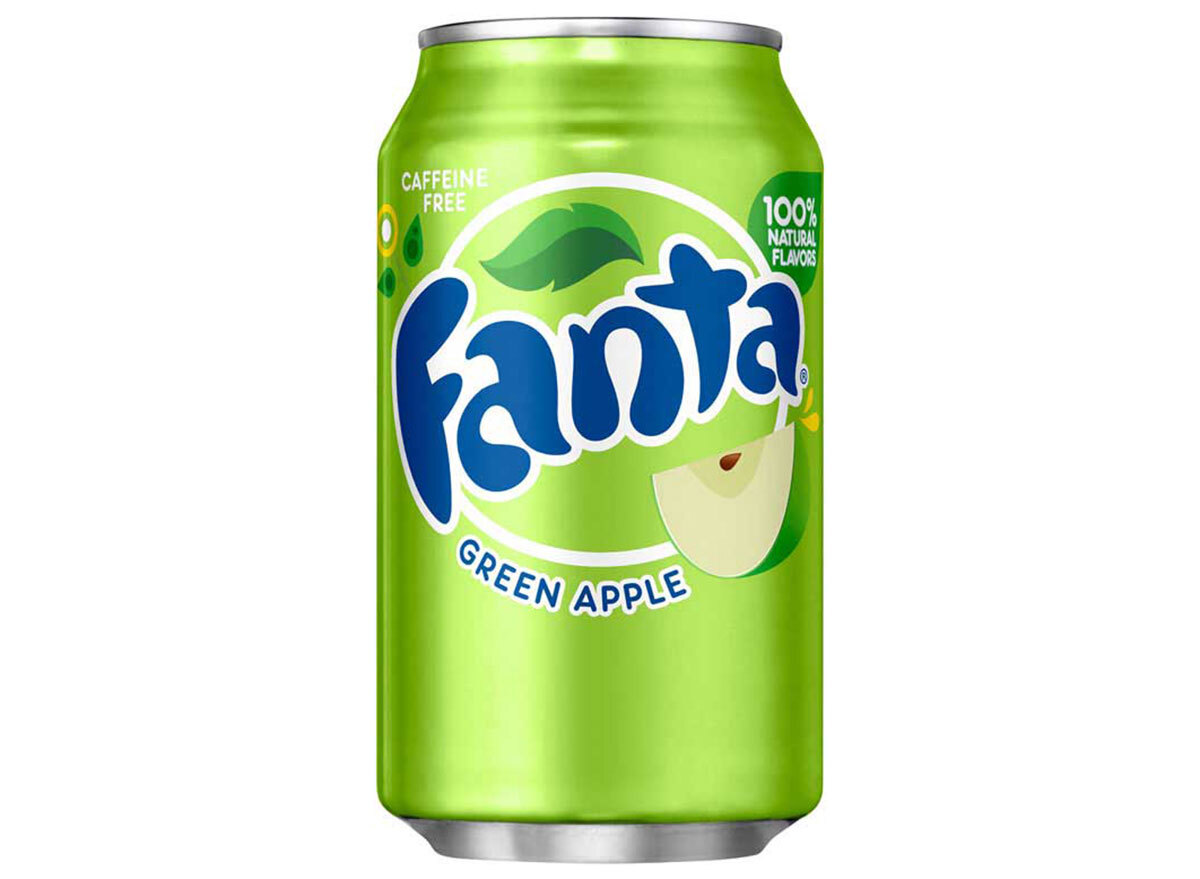 green apple fanta soda can