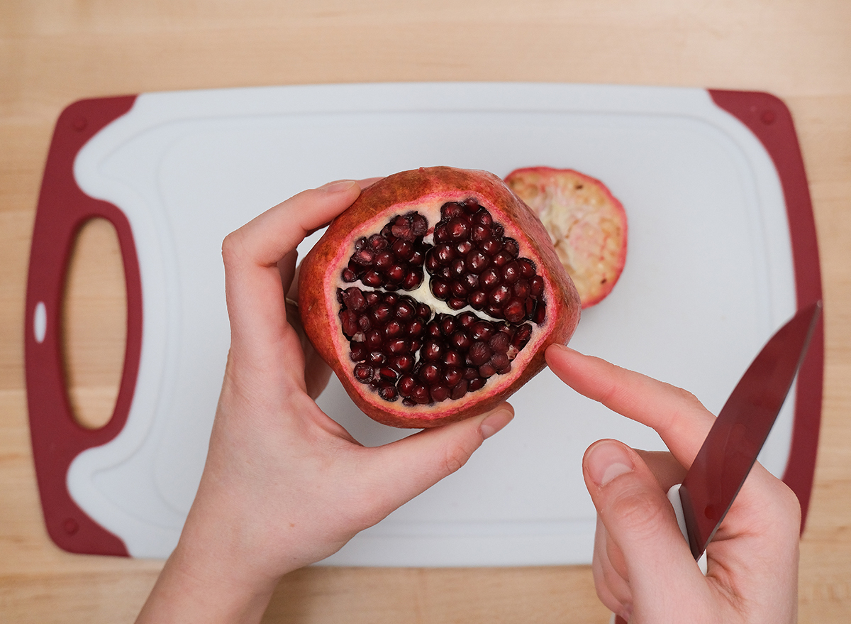 finding membranes on a pomegranate