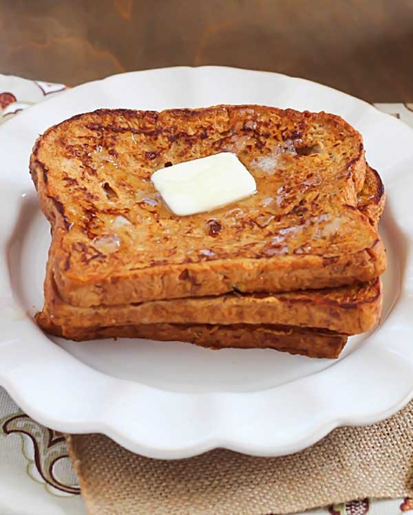 healthier pumpkin french toast