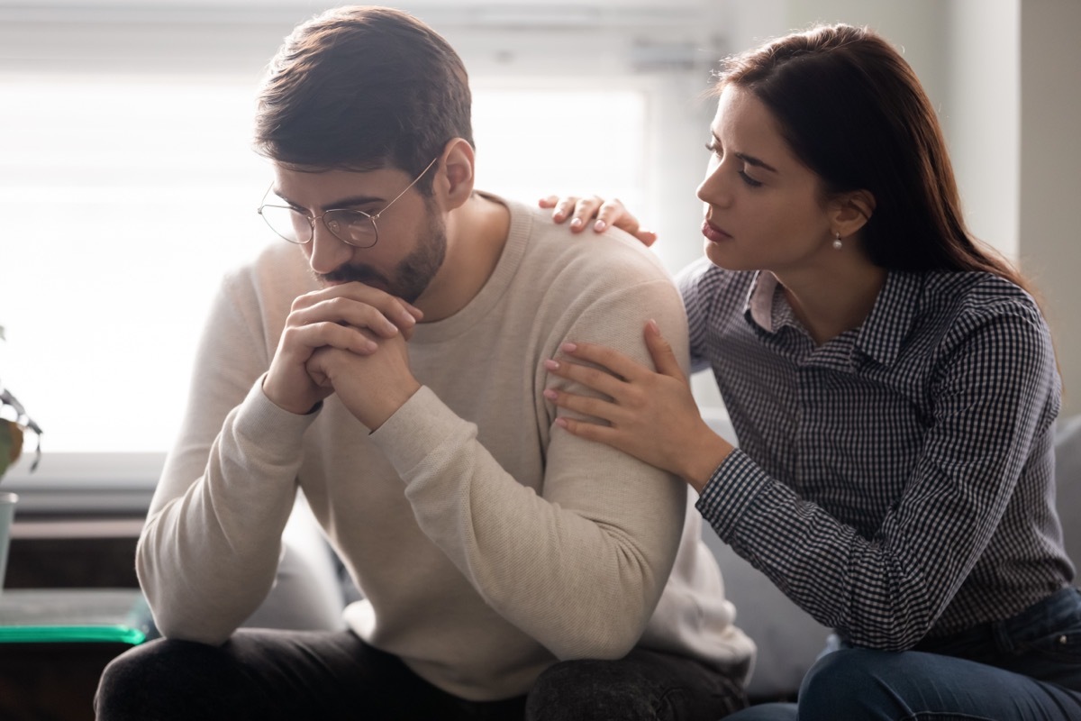 Woman Comforting Her Partner