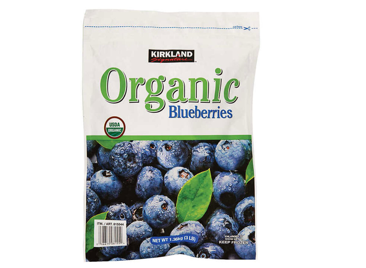 Kirkland organic frozen blueberries