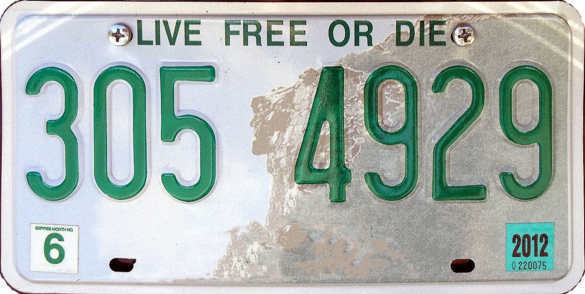 new hampshire license plate photoshopped