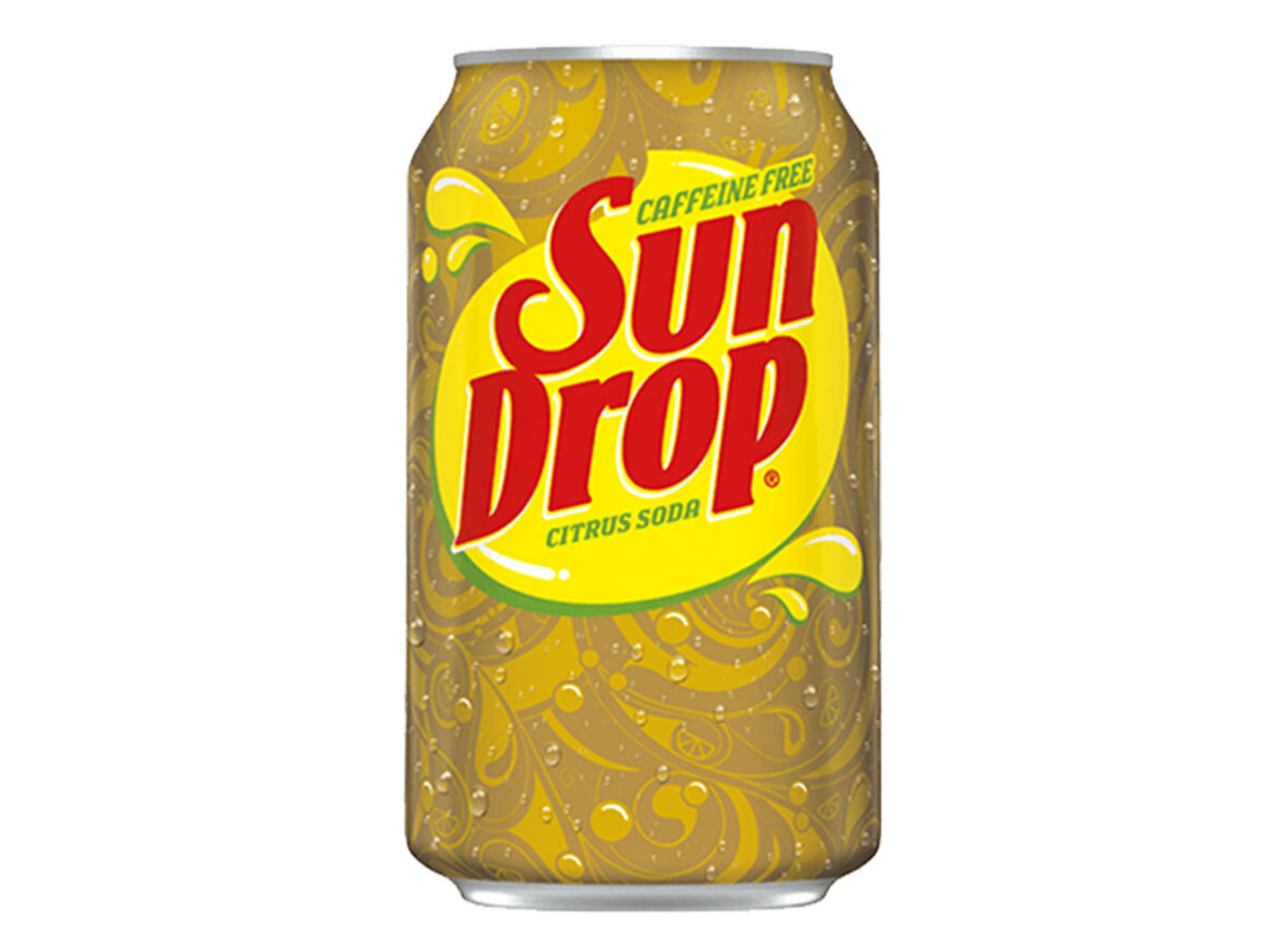 sun drop citrus caffeine free soda can