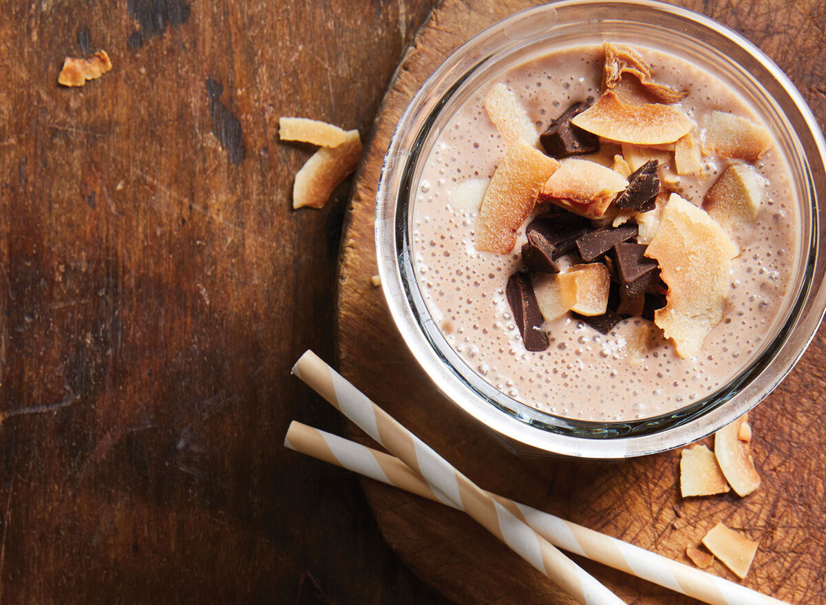 Chocolate coconut banana smoothie