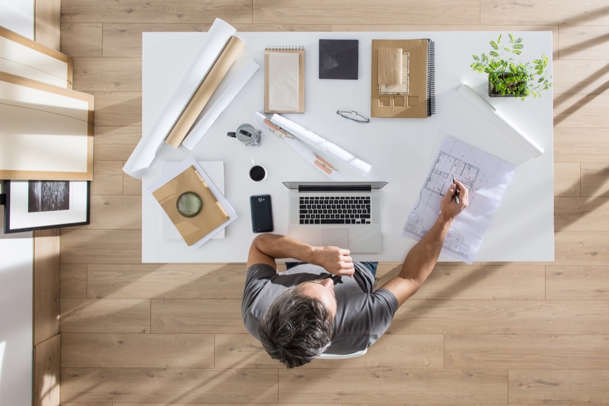 Man working at desk