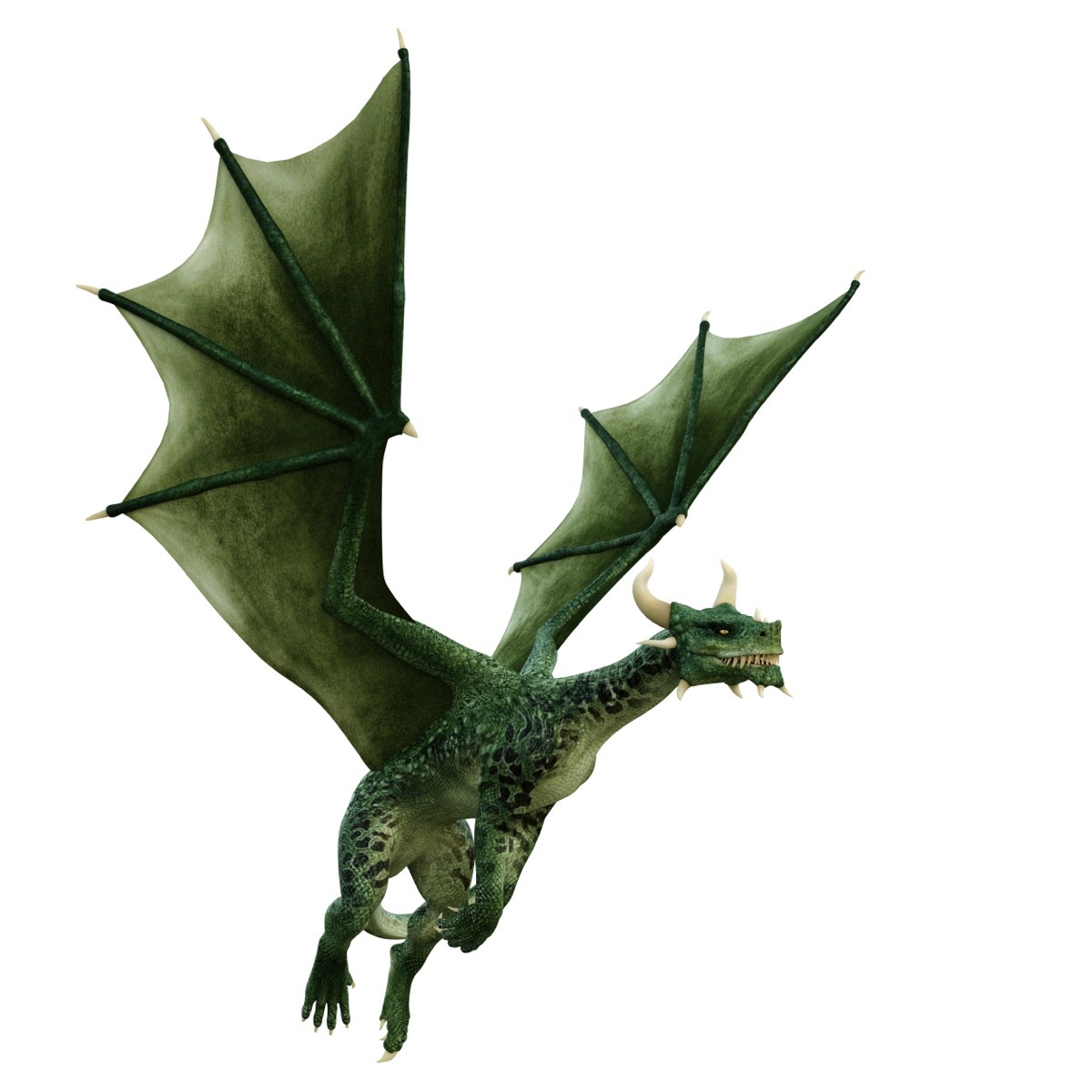 green dragon flying