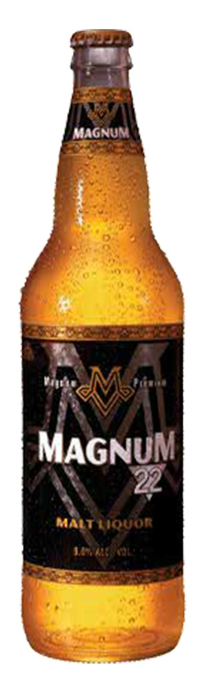 A bottle of Magnum beer