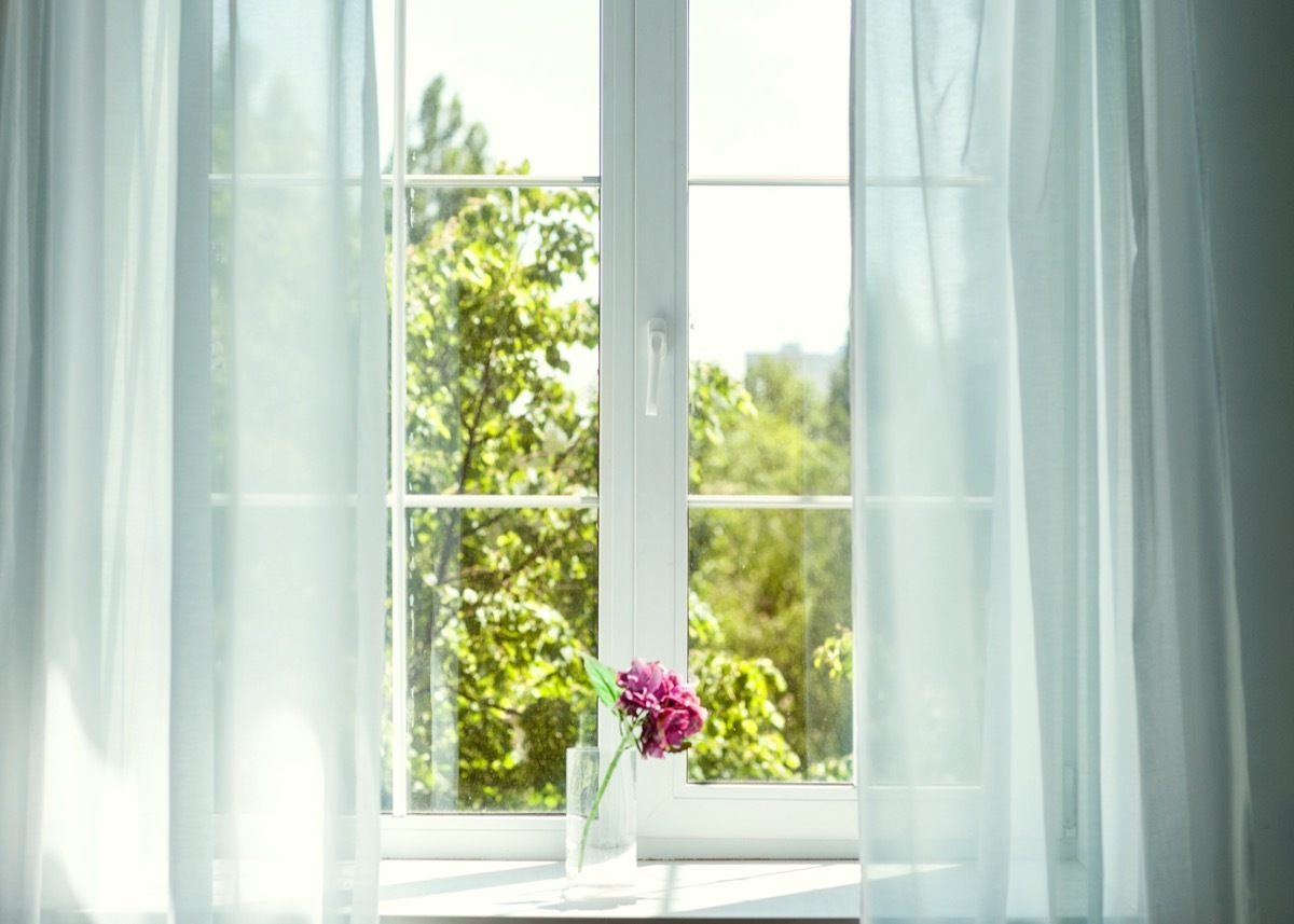 sheer blue kitchen curtains