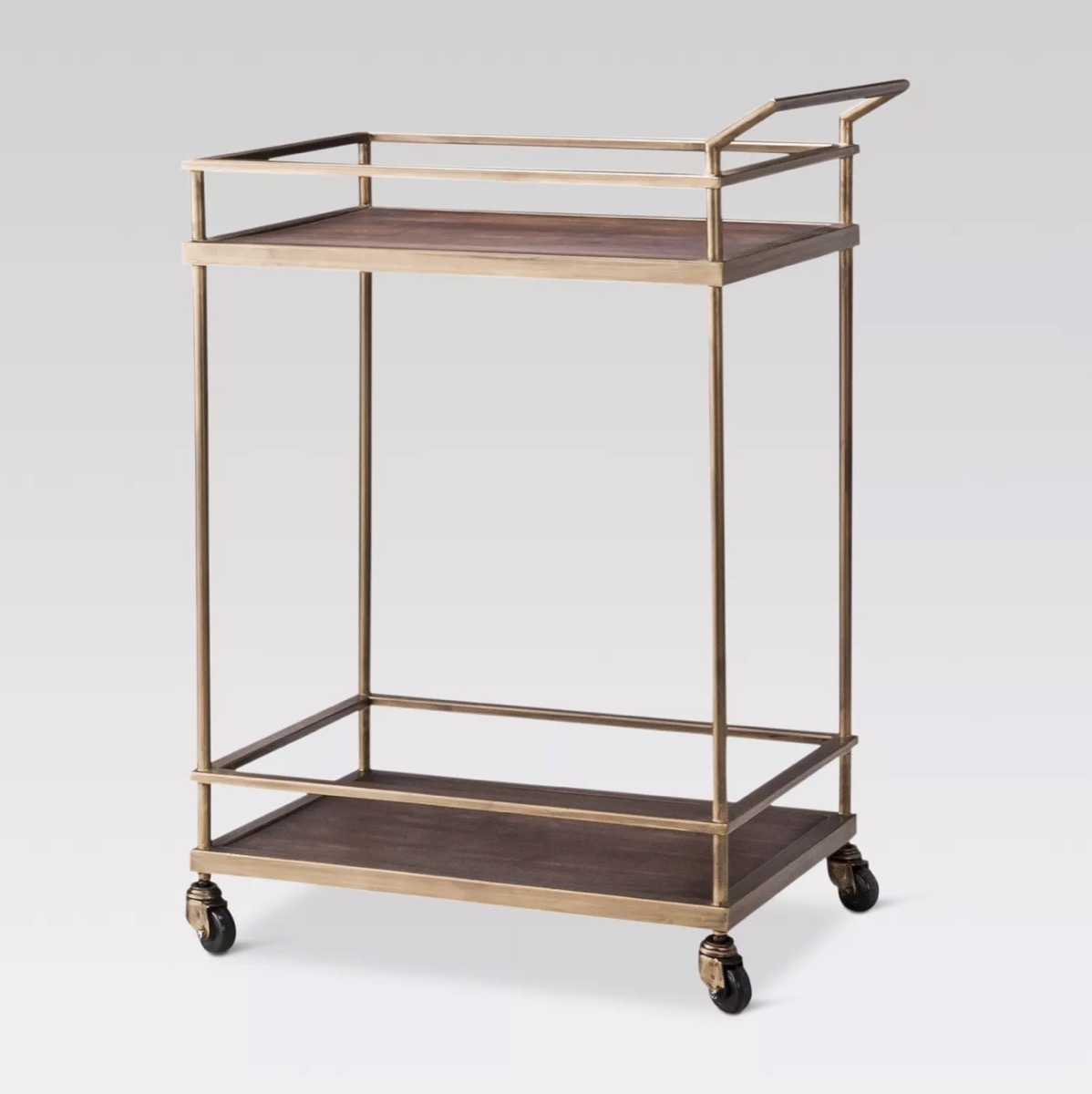 gold bar cart, target home decor items