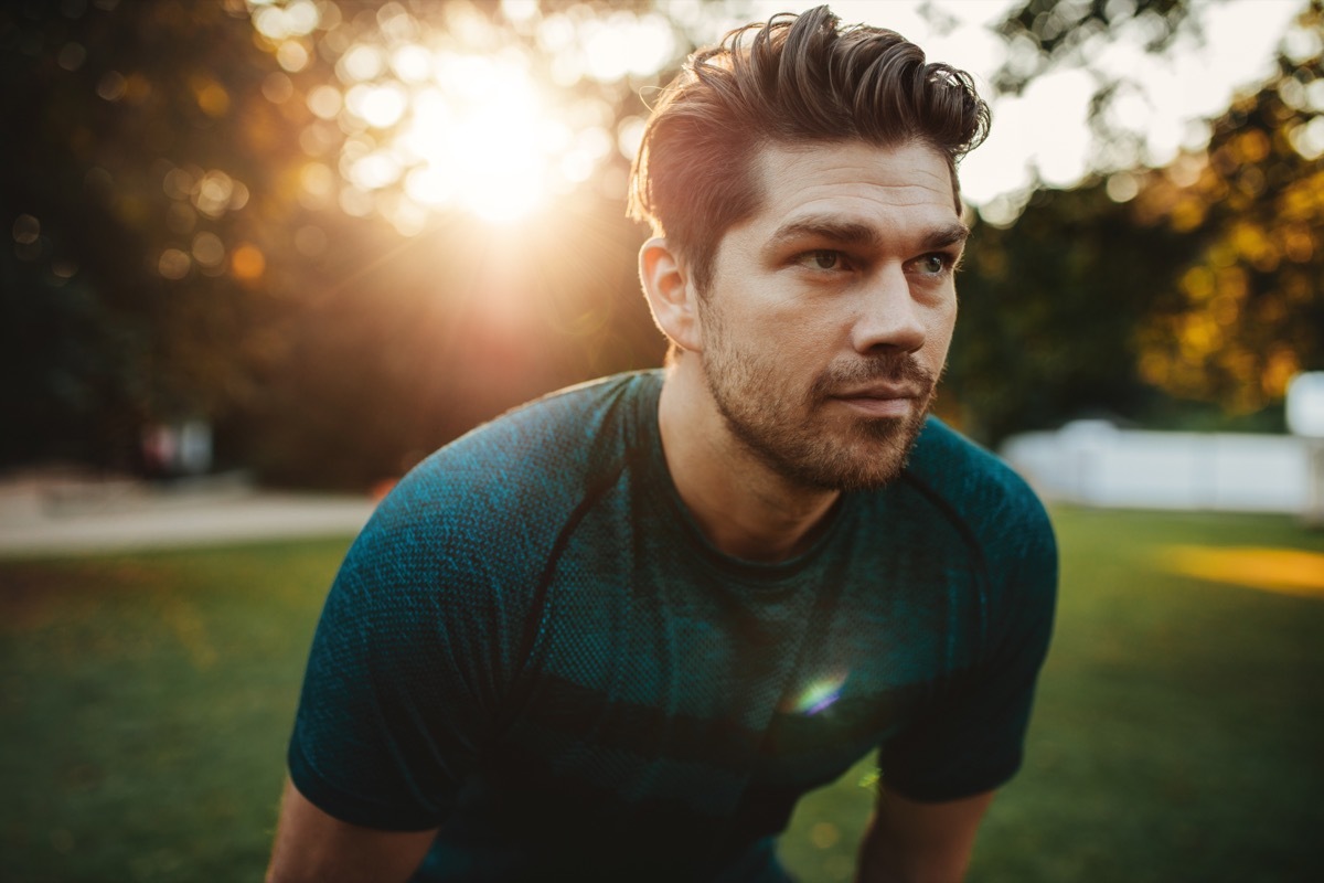 confident determined man ready to workouot