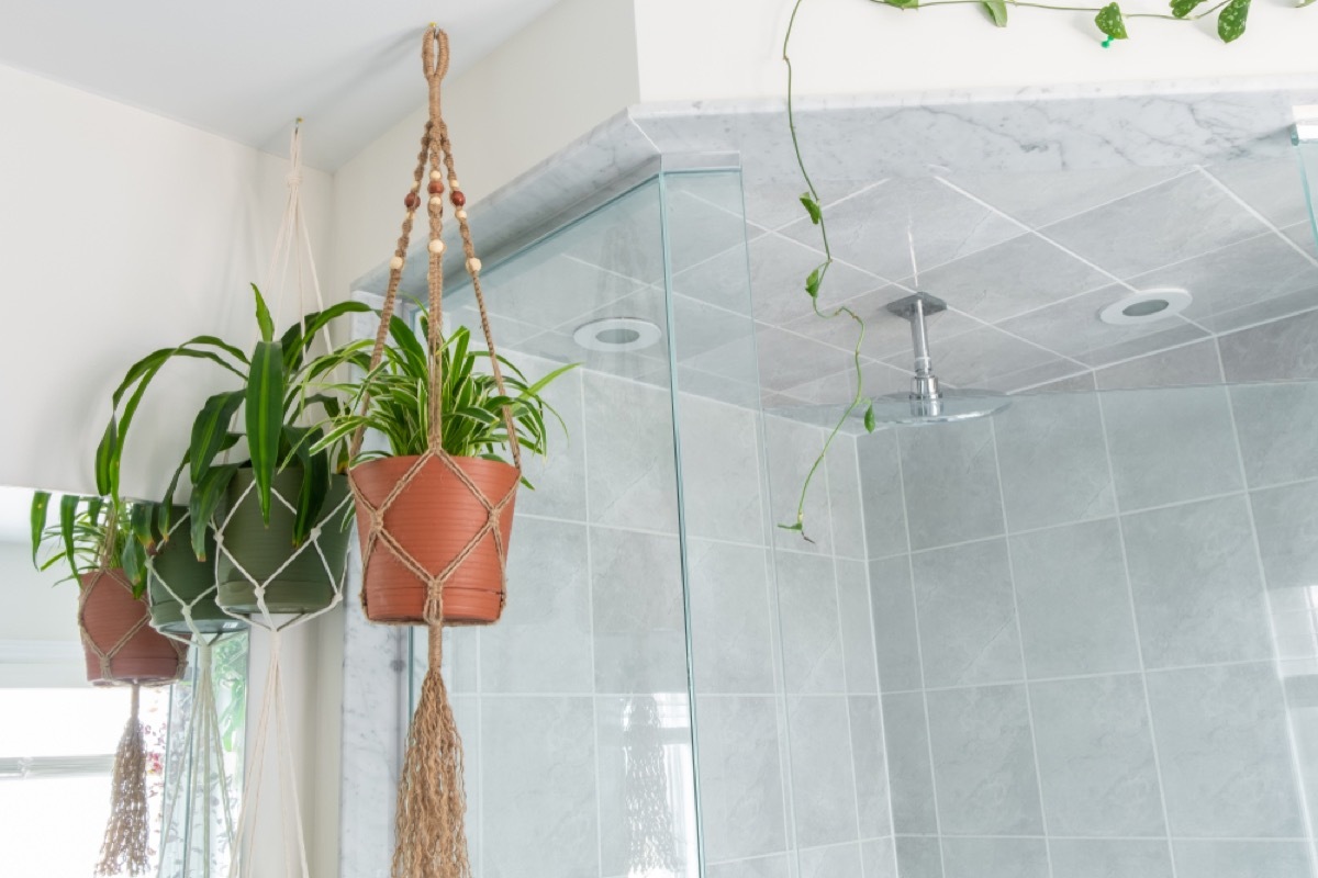 woven planter, 80s interior design