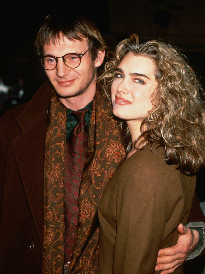 Liam Neeson and Brooke Shields at the premiere of 