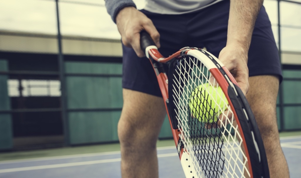 man playing tennis