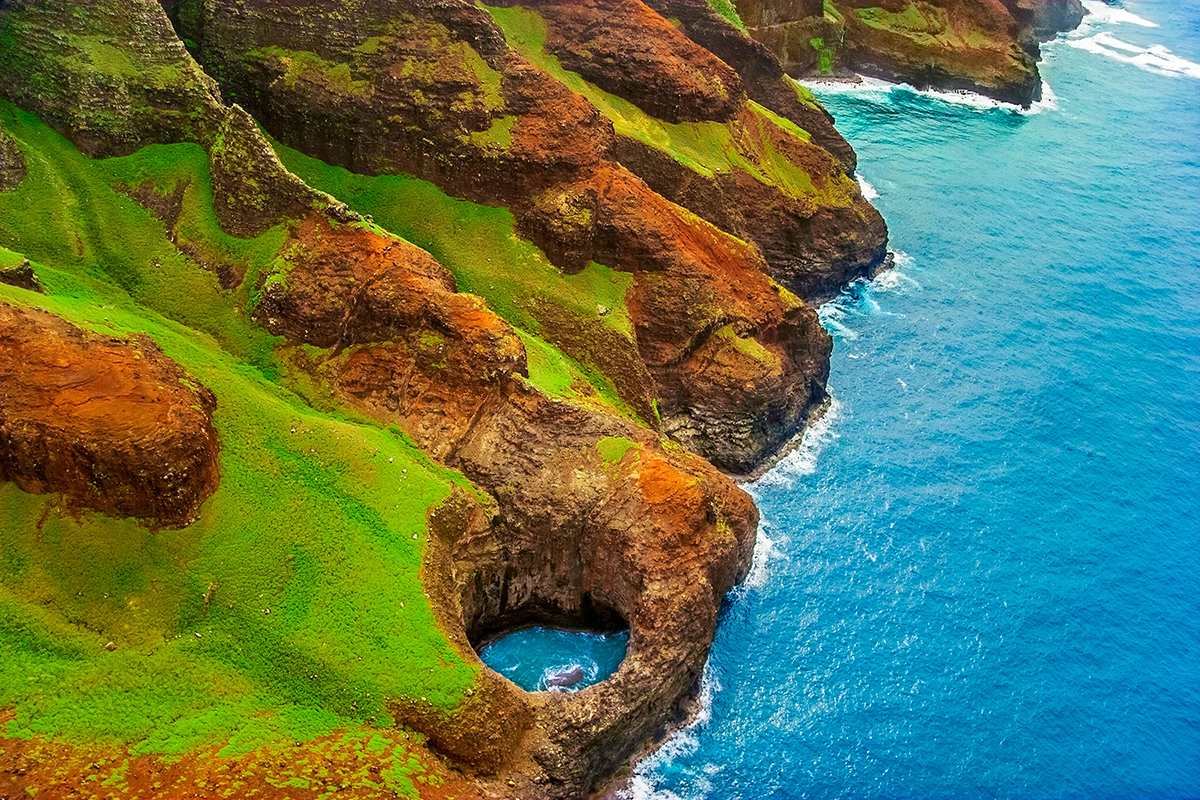 the coast of Na Pali Hawaii