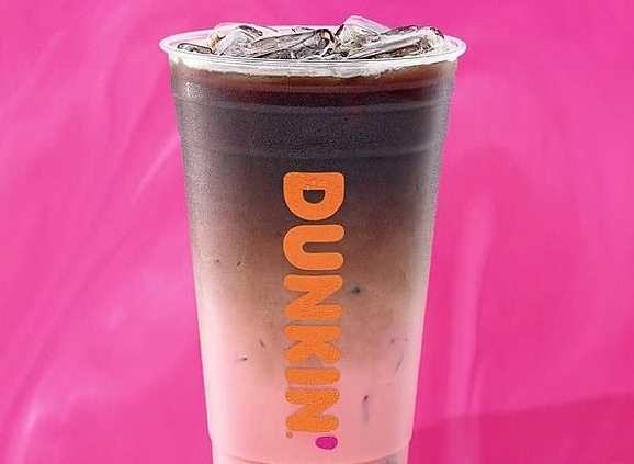 Dunkin Pink Velvet Macchiato