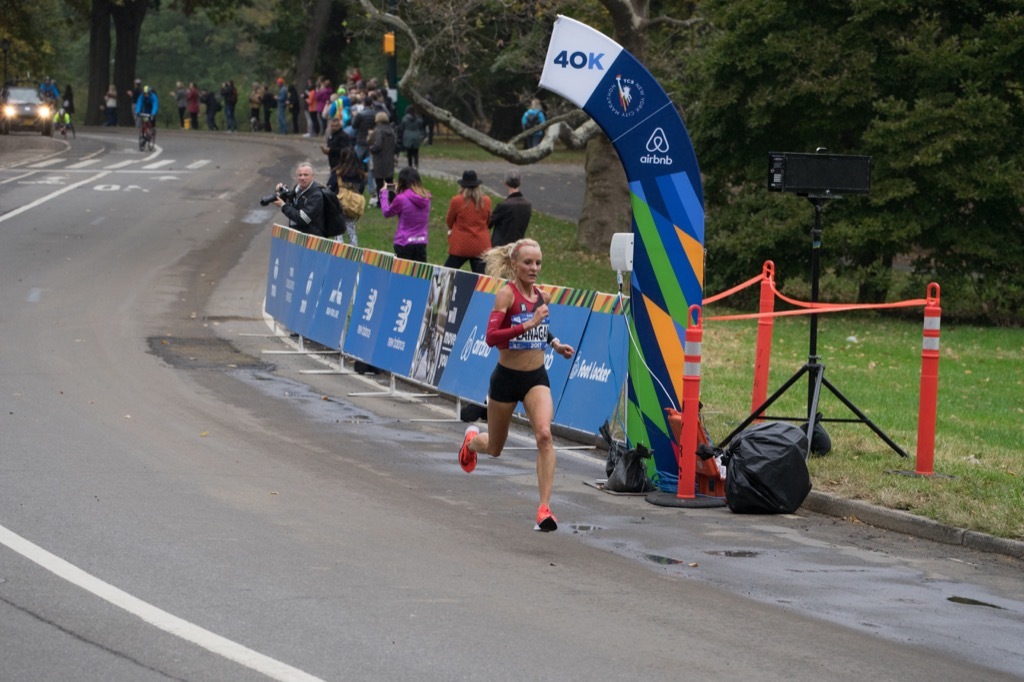 Shalene Flanagan in the NYC Marathon