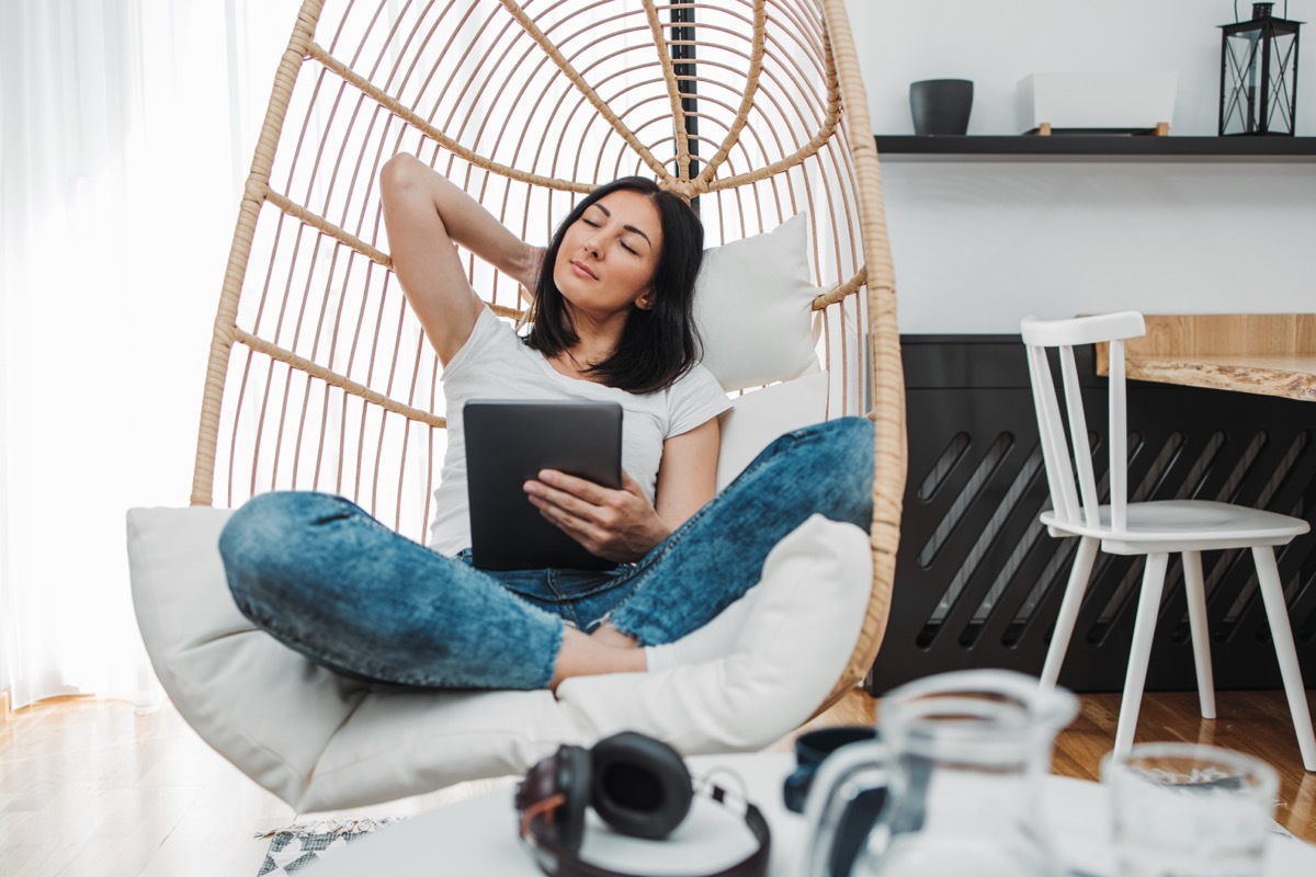 Woman Reading By Herself