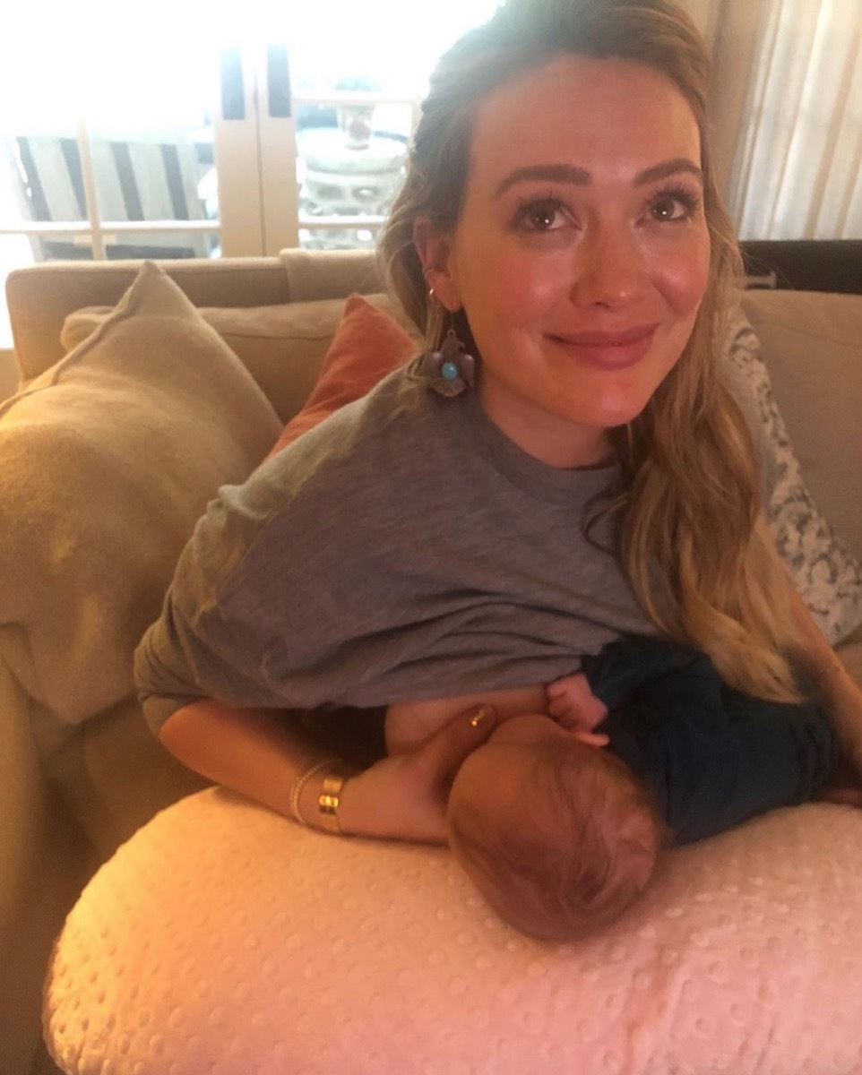 hilary duff breastfeeding