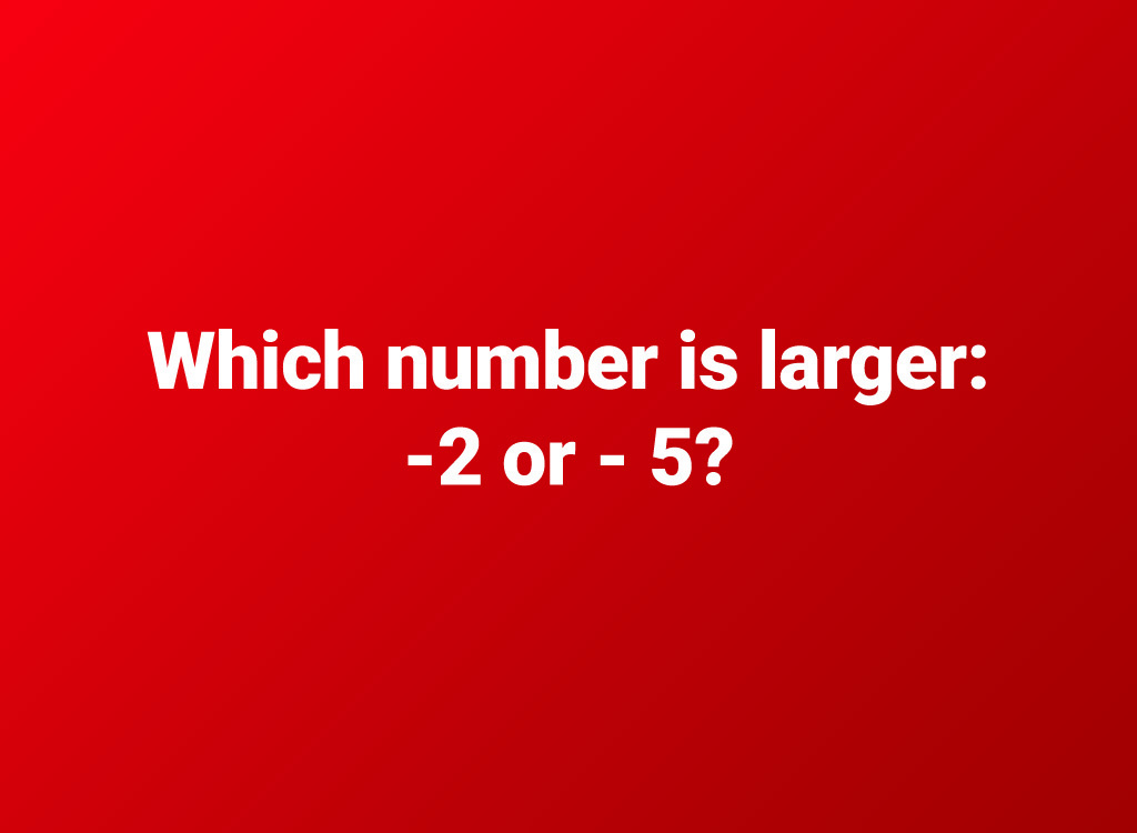 math questions negative numbers