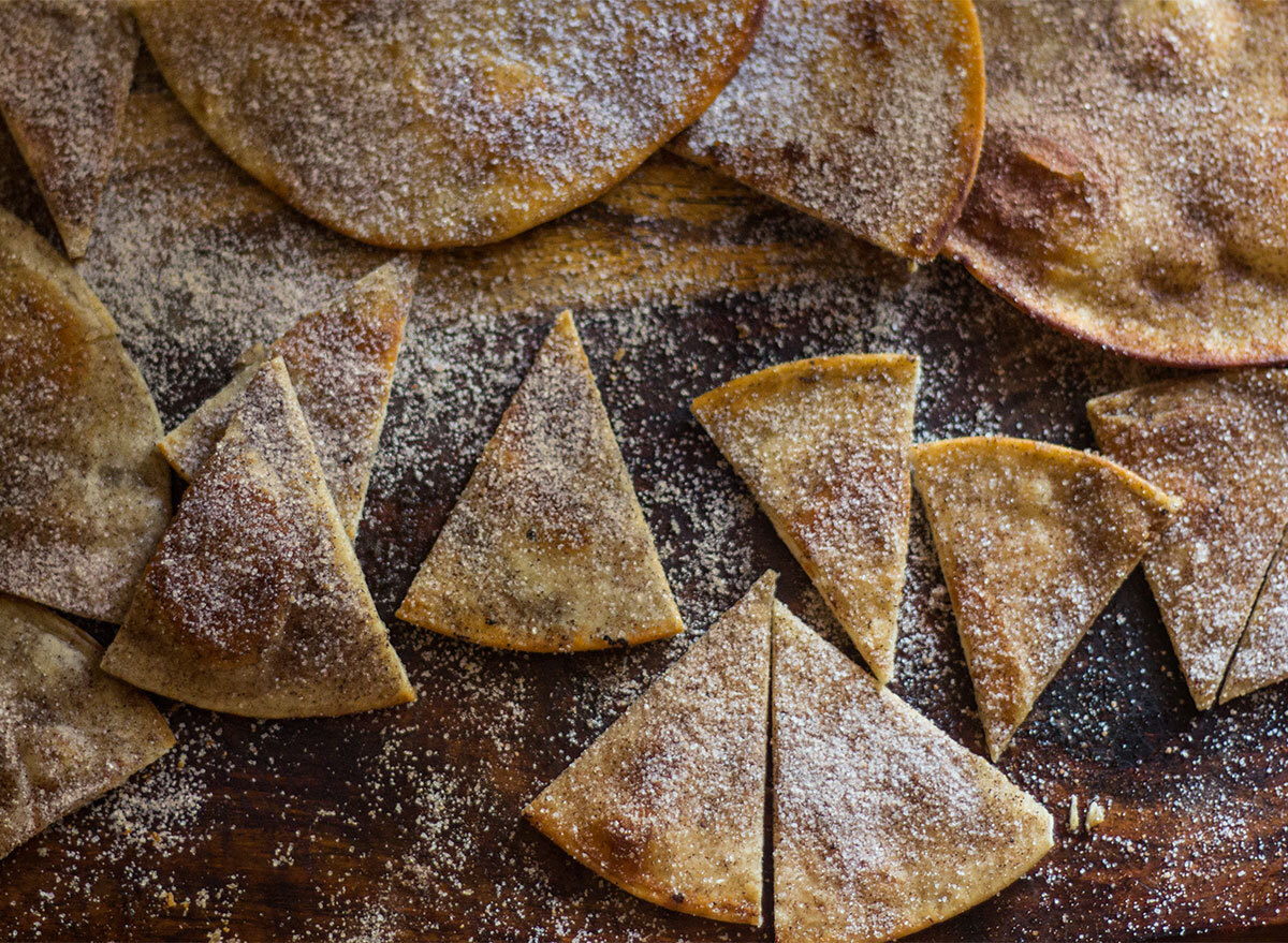 tortilla chips with cinnamon sugar