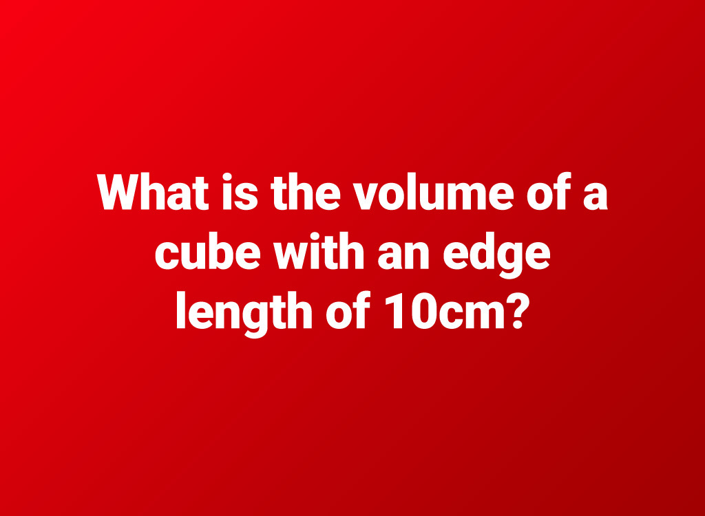 cube edge volume 6th grade math questions