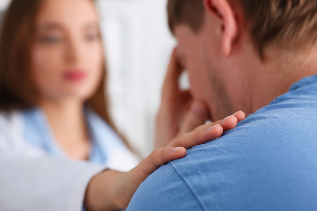 Woman Telling Man to Relax exercises for mental health