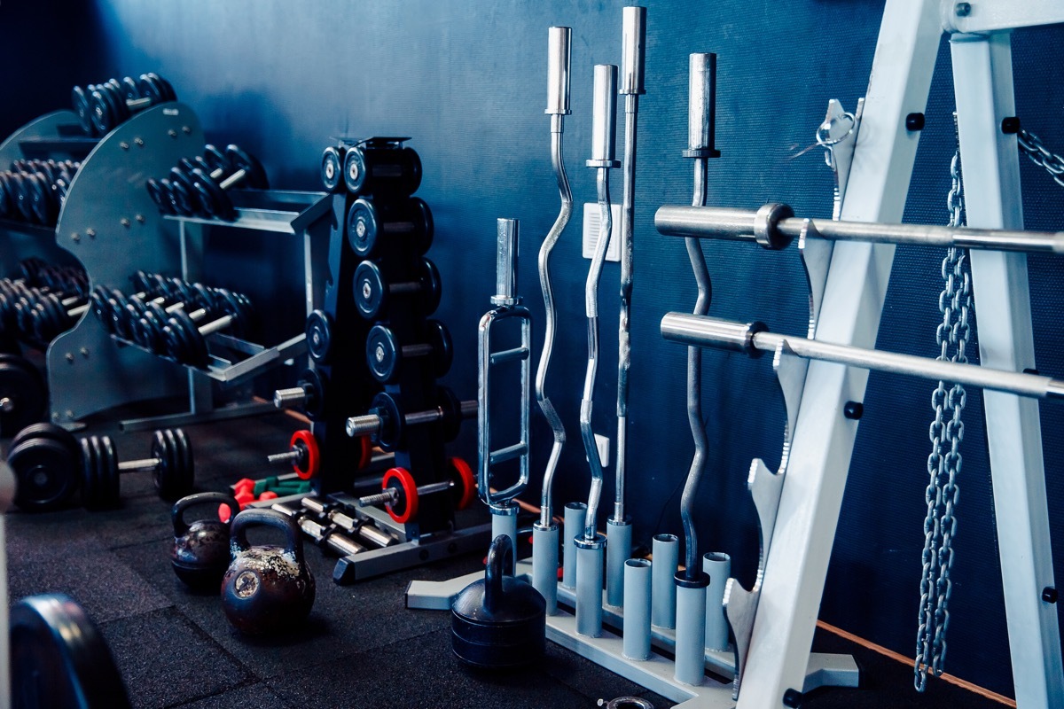 sports equipment at the gym