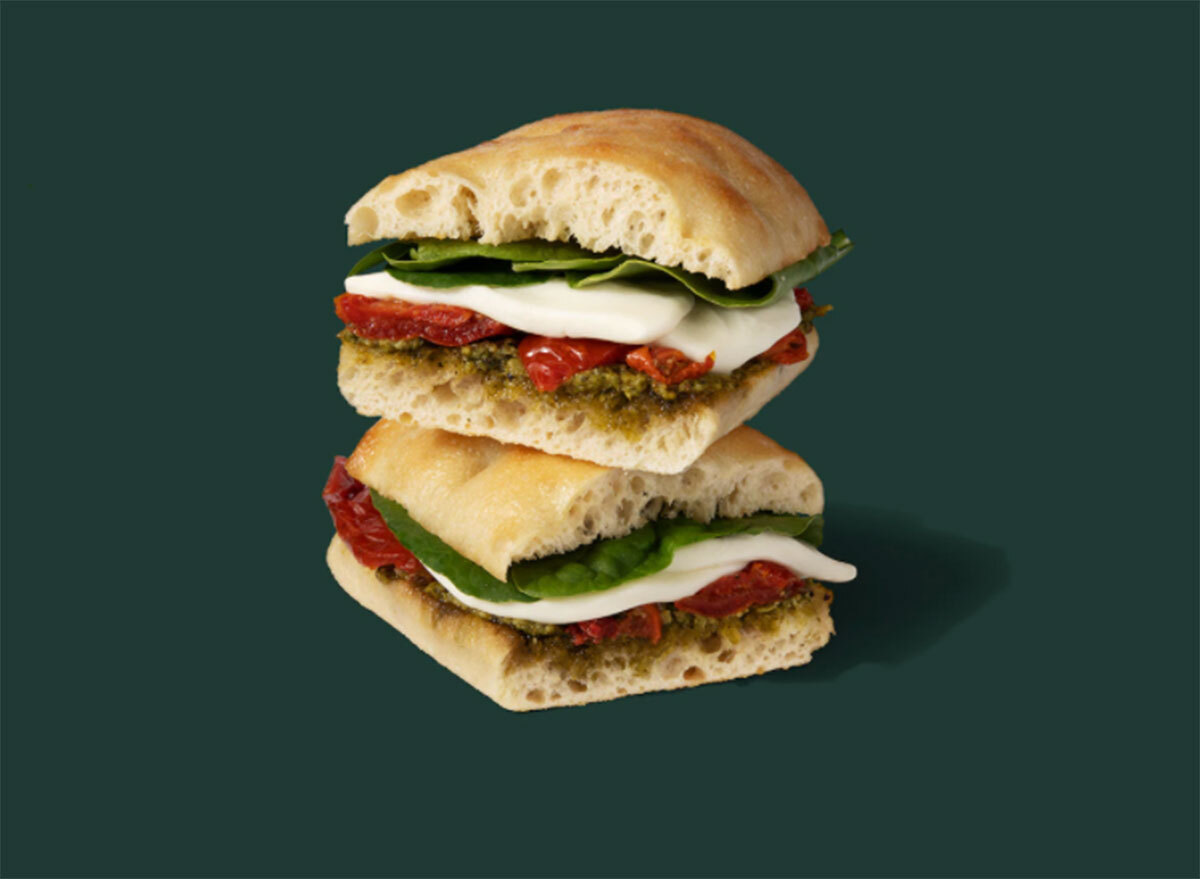 tomato mozzarella sandwich