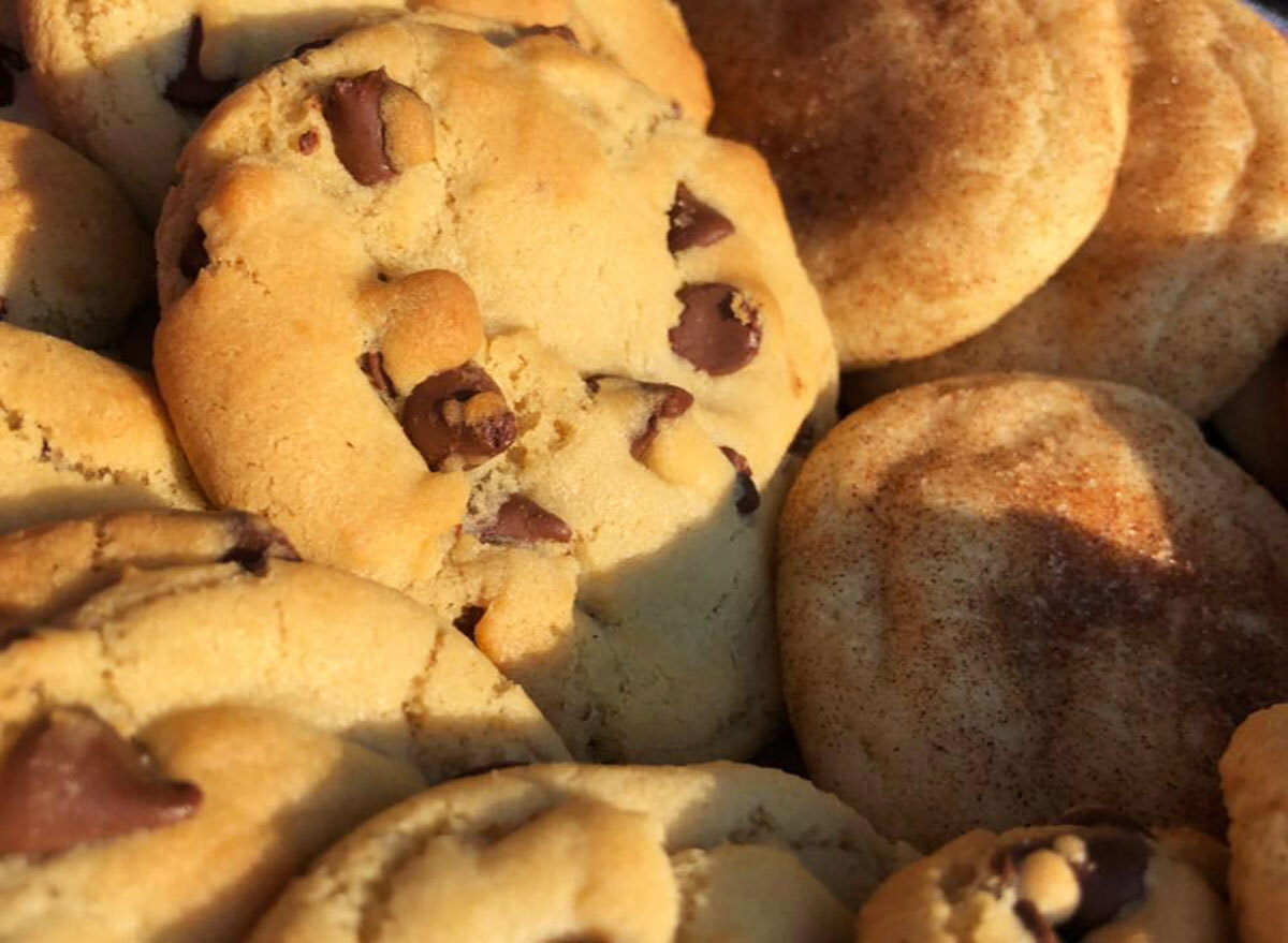 Chocolate chip and snickerdoodle cookies