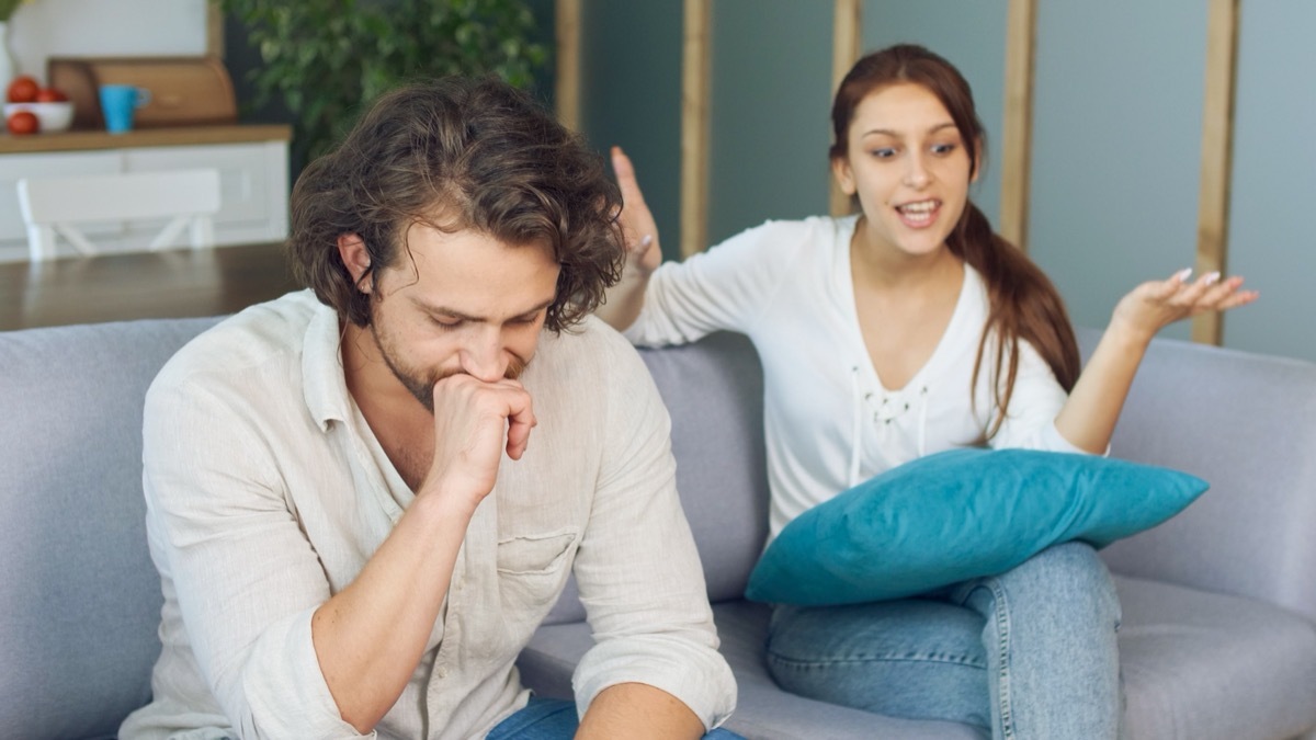 couple fighting at home